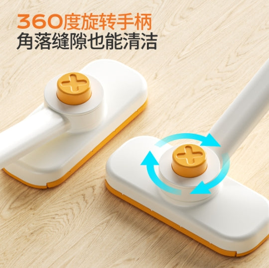 One-button cloth-clamping small mop household cleaner