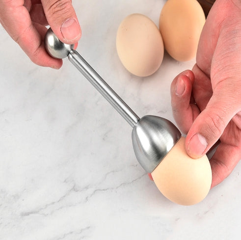 Stainless steel eggshell opening tool